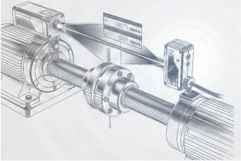 Lignage d'un accouplement moteur machine industrielle